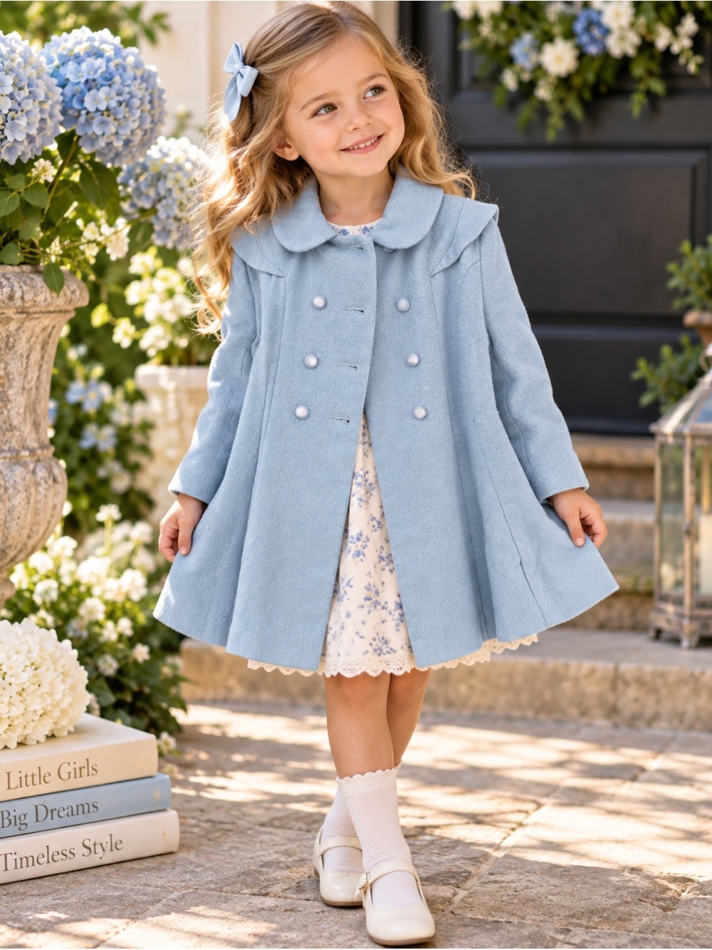 Light Blue Double-Breasted Coat